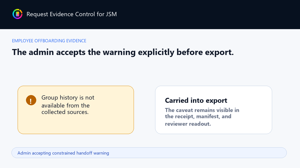 Admin accepting constrained handoff warning